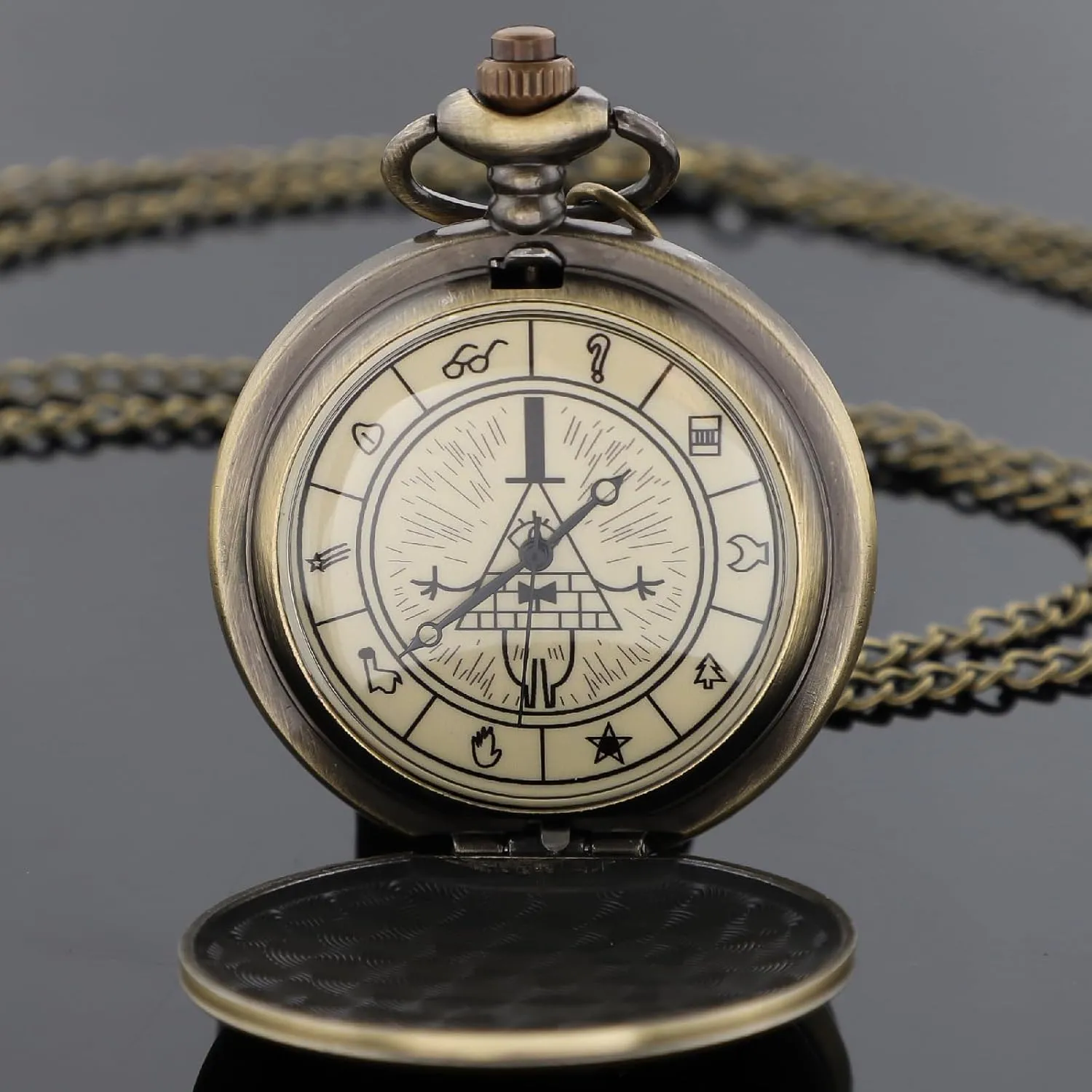 Tiong Vintage Pocket Watch Arabic Numerals Scale Quartz Pocket Watches with Chain Women Men Best Gifts for Birthday Graduation