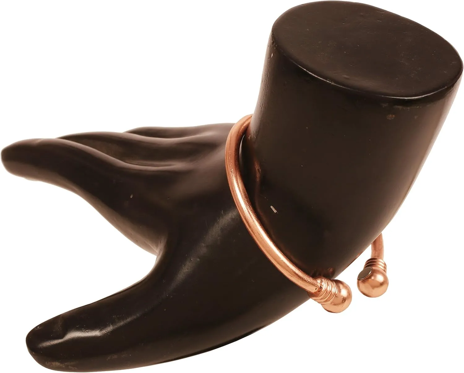 Touchstone Handcrafted By Indian Skilled Artisans Durable High Gauge Copper Hand Twisted Pipe Bracelet In Natural Tone.