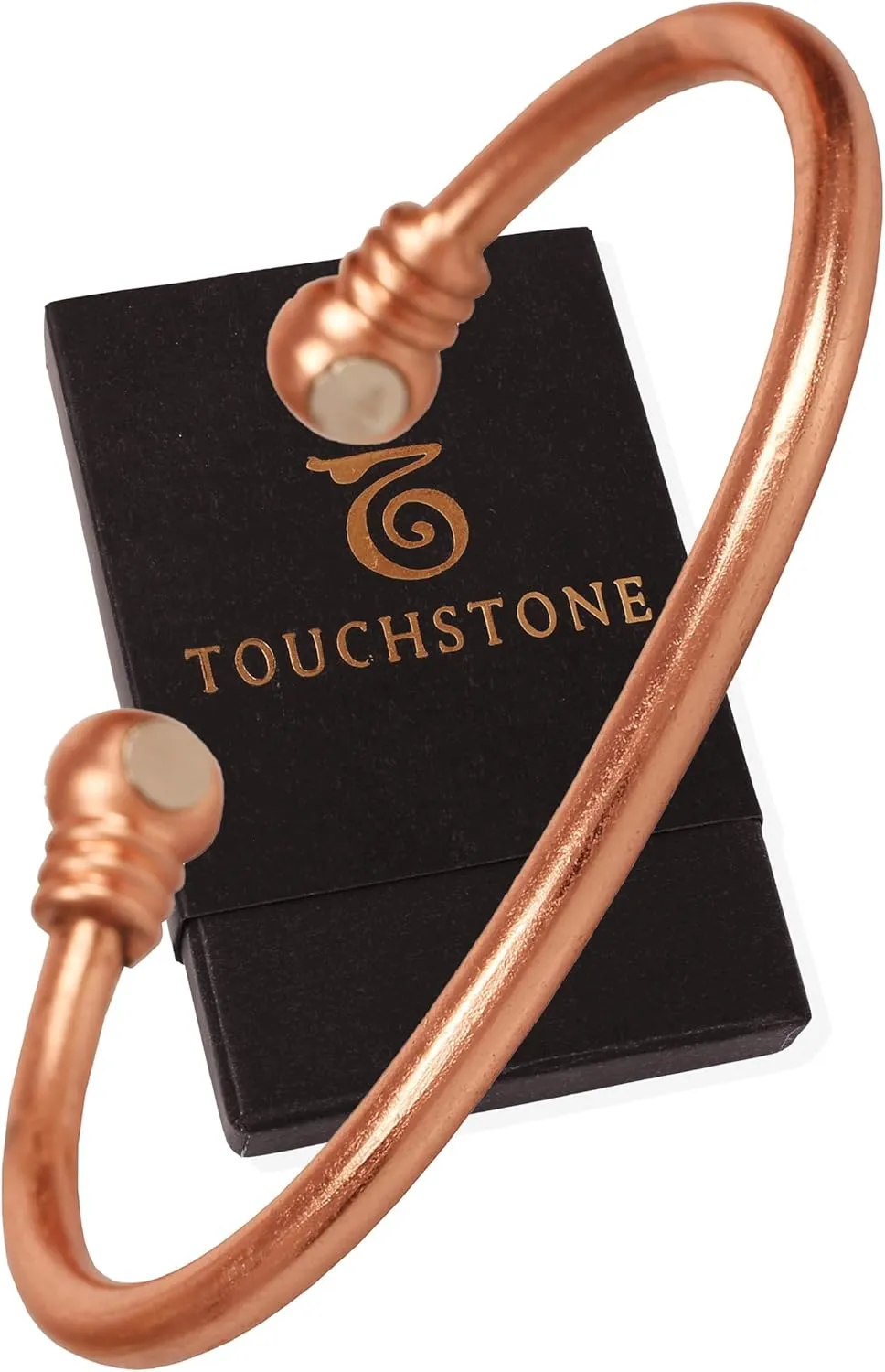 Touchstone Handcrafted By Indian Skilled Artisans Durable High Gauge Copper Hand Twisted Pipe Bracelet In Natural Tone.