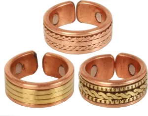 Touchstone Handcrafted by Indian Skilled Artisans Durable Pure Copper Magnetic Ring