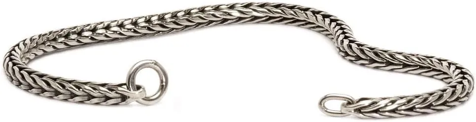 TROLLBEADS Sterling Silver Bracelet - Handcrafted Foxtail Chain Bracelet | Silver 925 | Design by Lise Aagaard