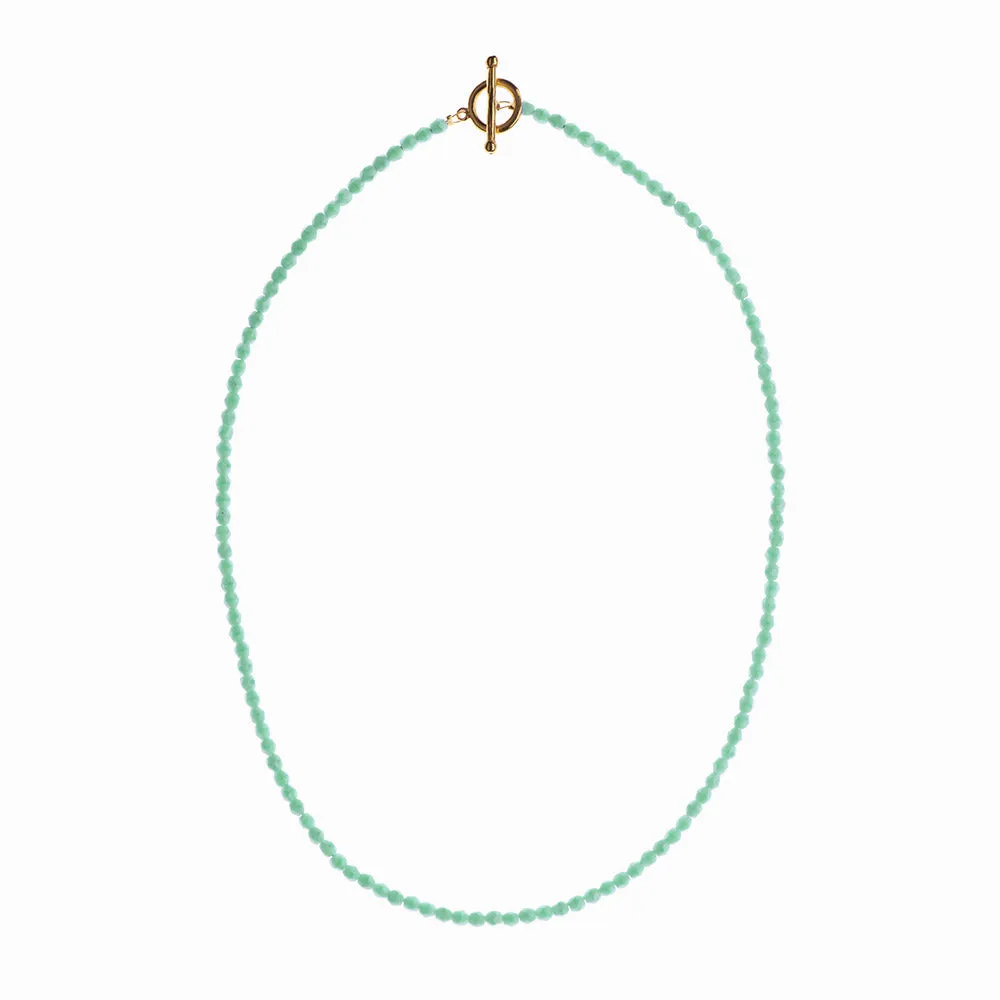 Turquoise Waters Glass Beaded Necklace