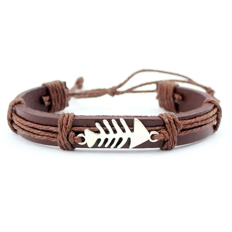 Turtle Tortoise Bee Honeybee Charm Leather Bracelets Women Men Unisex Jewelry Christmas Gift Drop Shipping