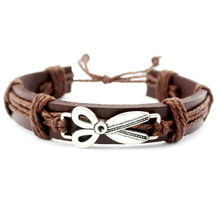 Turtle Tortoise Bee Honeybee Charm Leather Bracelets Women Men Unisex Jewelry Christmas Gift Drop Shipping