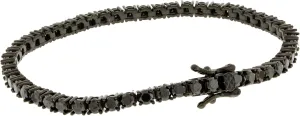 Unisex 1 Row Tennis Necklace Black Finish Lab Created Diamonds 3MM 4MM 5MM 6MM Solitaires Choker Tennis Chain 16-30 inches Bracelet 6.5-9 inches