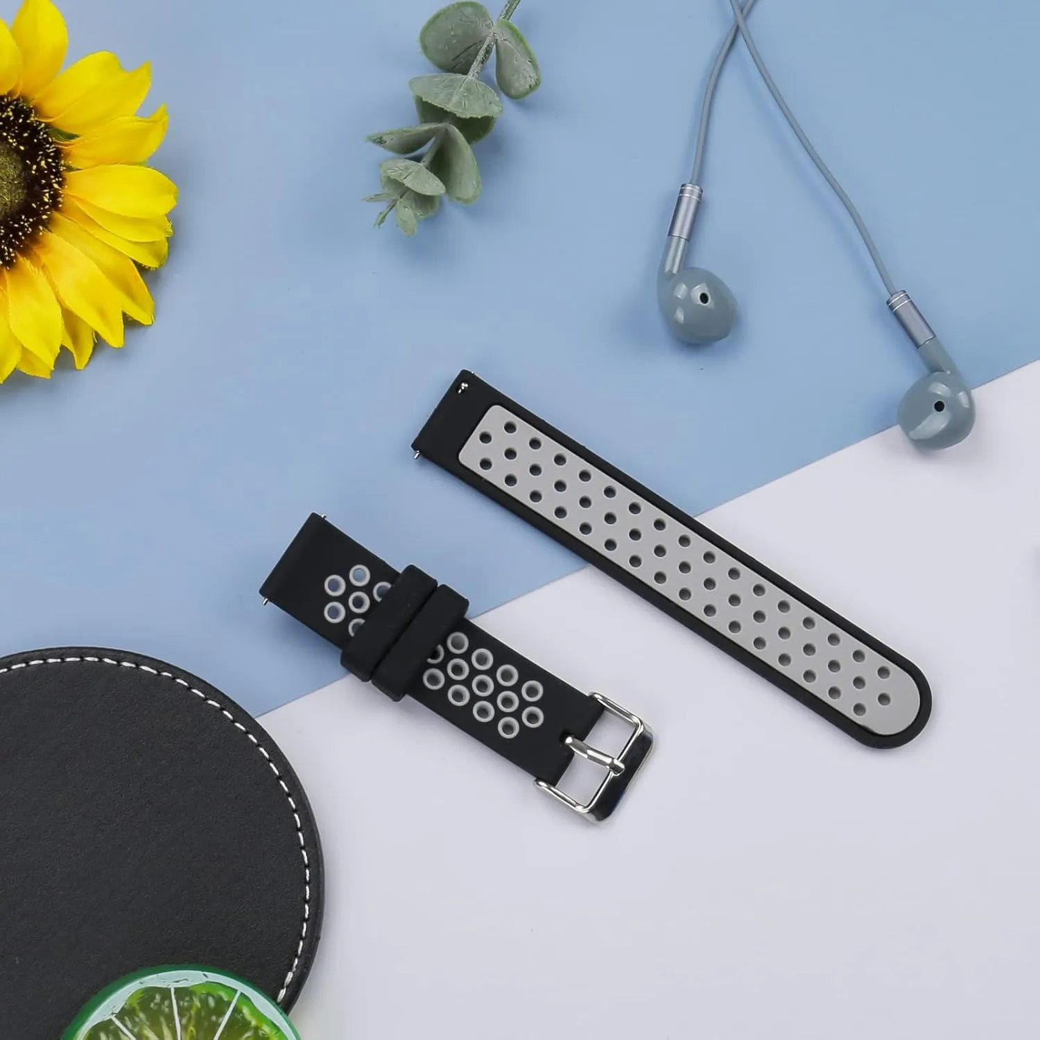Universal 18mm 20mm 22mm 24mm Width Silicone Watch Band Replacement, Quick Release Rubber Watch Bands for Men & Women