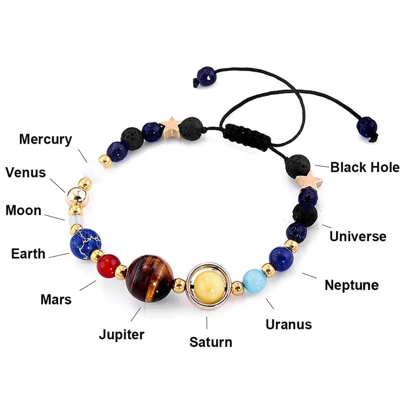 Universe Planets Beads Bracelets Fashion Jewelry