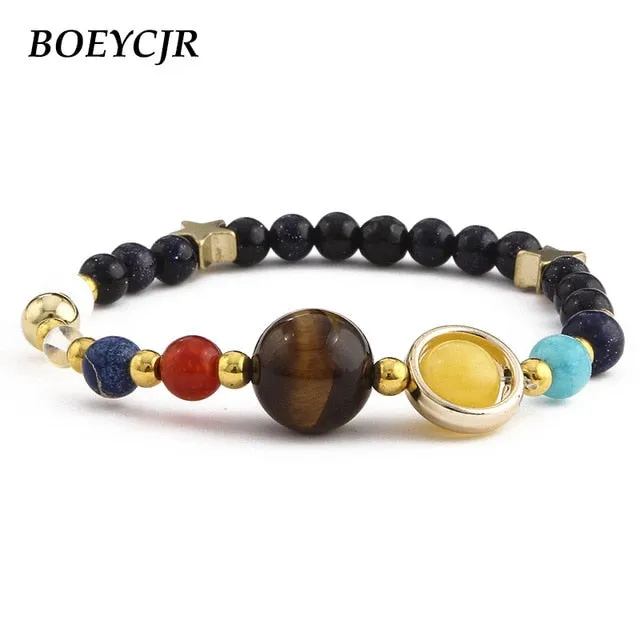 Universe Planets Beads Bracelets Fashion Jewelry