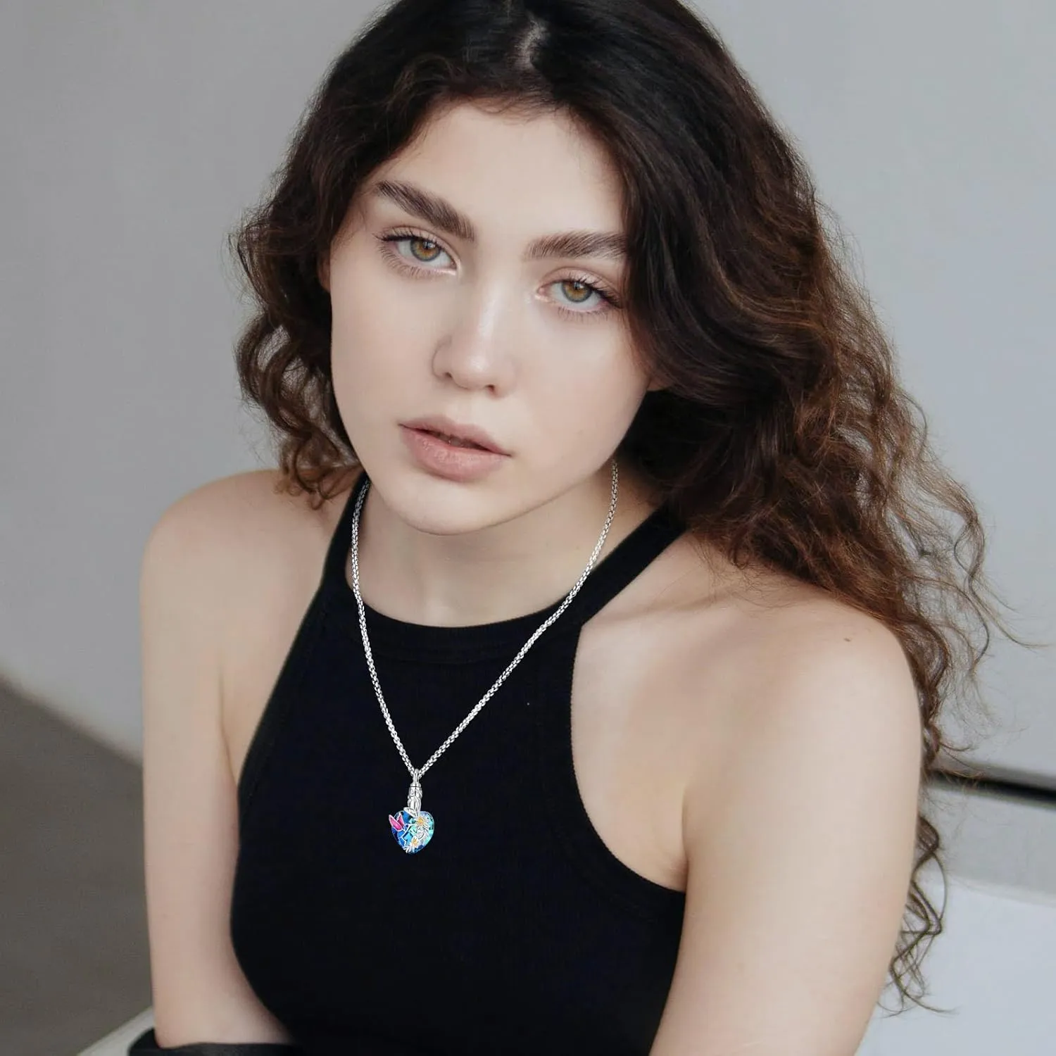 Urn Necklace for Ashes for Women/Men 925 Sterling Silver Cremation Jewelry w/Funnel Filler Memorial Jewelry Gifts