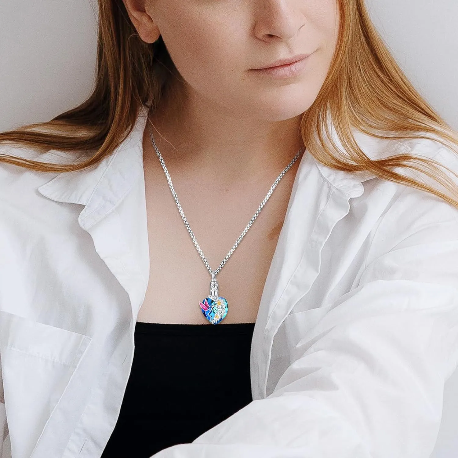 Urn Necklace for Ashes for Women/Men 925 Sterling Silver Cremation Jewelry w/Funnel Filler Memorial Jewelry Gifts