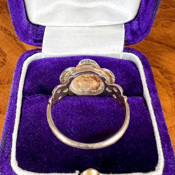 Victorian Rose Cut Diamond & Turquoise Ring