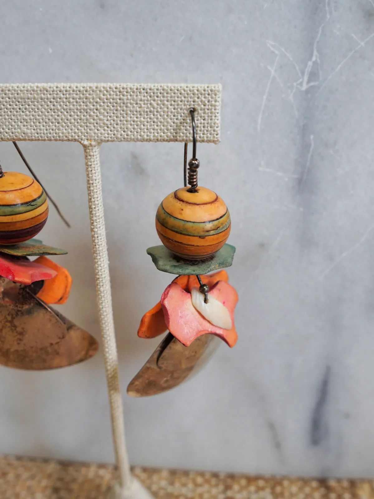 Vintage Found Objects Sterling Silver Earrings