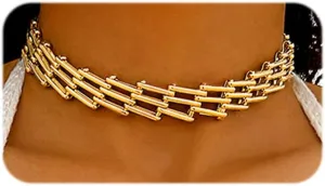 Vintage Necklace for Women, Gold Plated Chain Choker Necklaces for Lady Design Personalized Pendant Trendy Jewelry Gift for Her