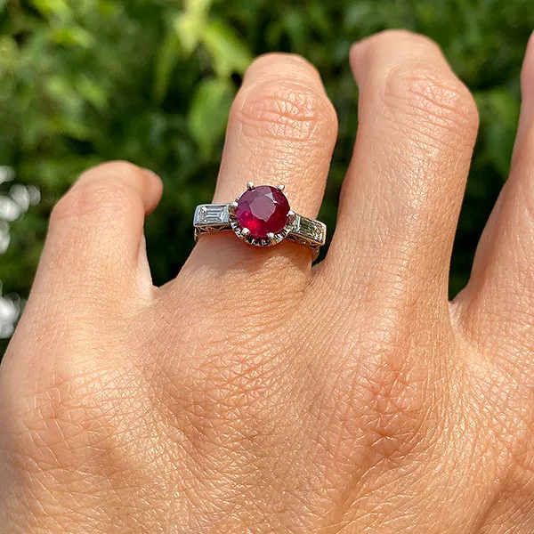 Vintage Ruby & Diamond Ring