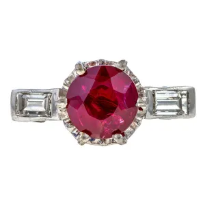 Vintage Ruby & Diamond Ring