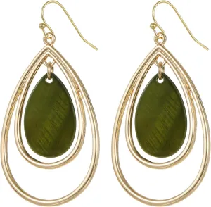 Waterdrop Beads Dangle Earrings for Women Boho Natural Shell Colorful Geometric Drop Statement Earrings for Western Women