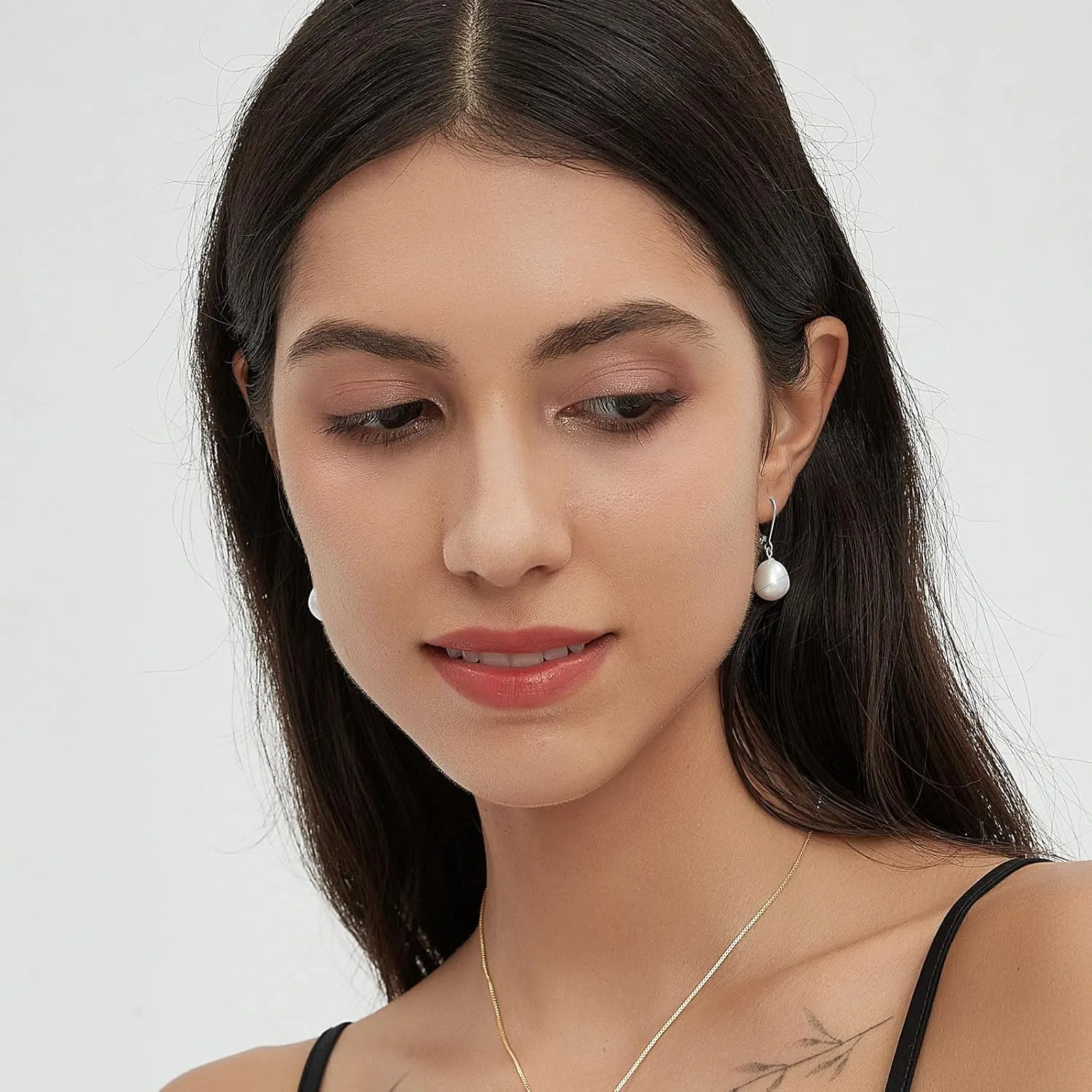YAMI Pearl Drop & Dangle Earrings for Women, Freshwater/Saltwater Cultured Pearl in 925 Sterling Silver, Hypoallergenic Earrings for Sensitive Ears, Jewelry Gifts for Her, Every Day Wear Earrings