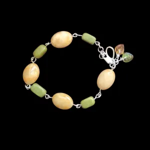 Yellow Aventurine and Lemon Jade Segmented Bracelet