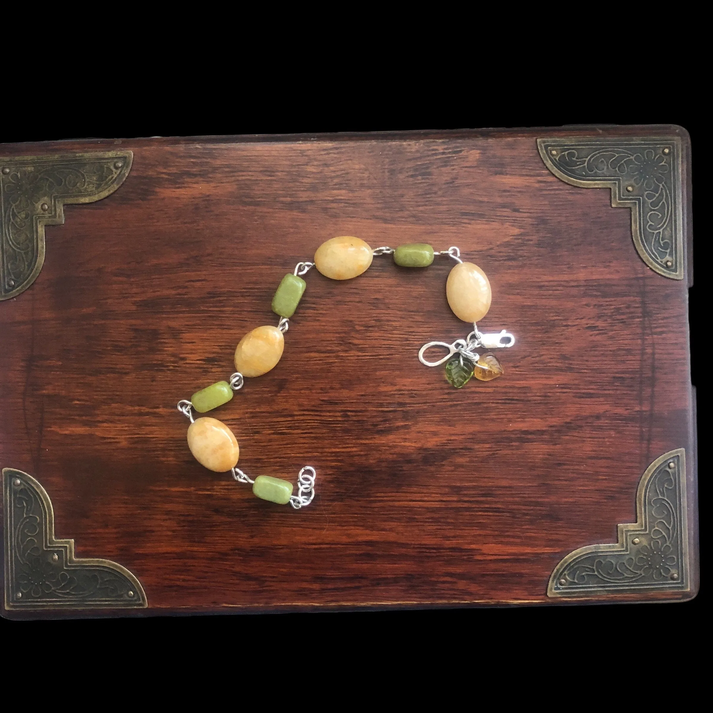 Yellow Aventurine and Lemon Jade Segmented Bracelet